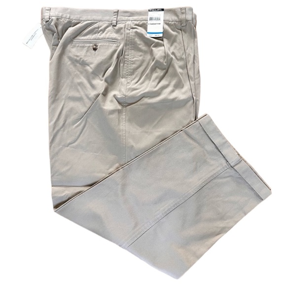 Claiborne Men’s Khakis. 42S Cuffed leg. Pleated front. - Picture 1 of 5